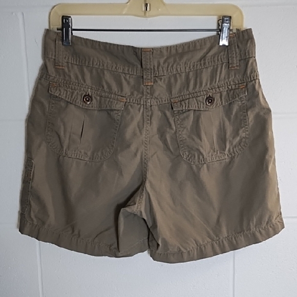 Tan Cargo Shorts with Lightweight Cotton Design Orange Stiching - Picture 11 of 11